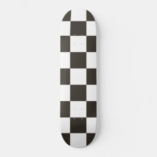 Skateboard Bandera de verificación (negro y blanco) (patrón d