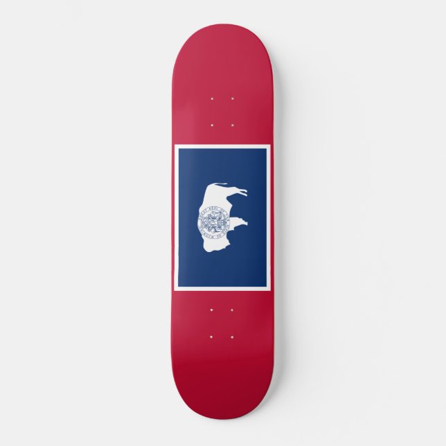 Skateboard Bandera de Wyoming (Anverso)
