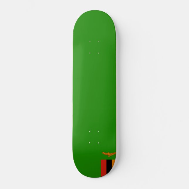 Skateboard Bandera de Zambia (Anverso)