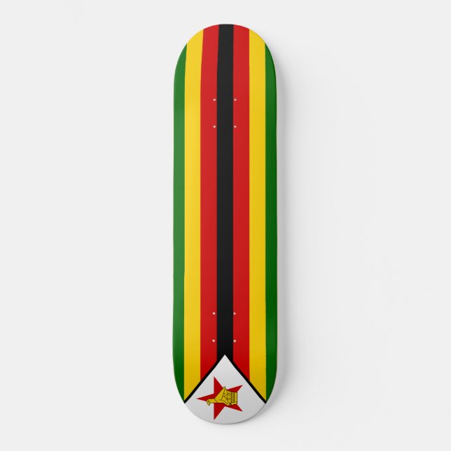Skateboard Bandera de Zimbabue (Anverso)