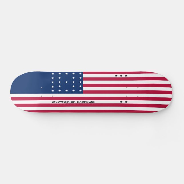 Skateboard Bandera del atolón patriótico de Bikini (Horz)