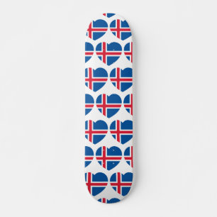 Skateboard Bandera del Corazón de Islandia