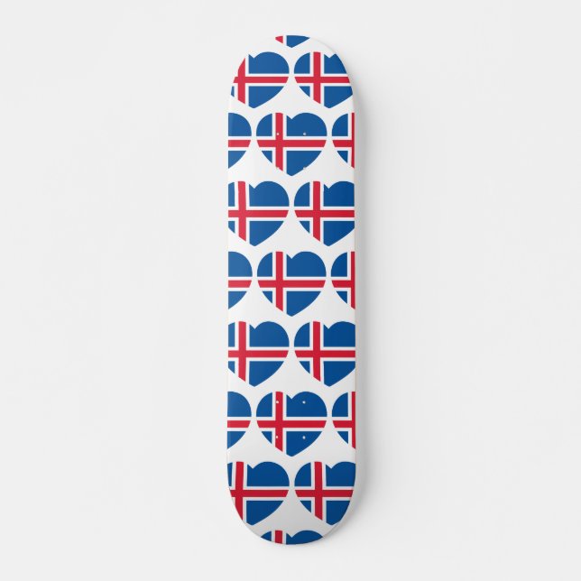 Skateboard Bandera del Corazón de Islandia (Anverso )
