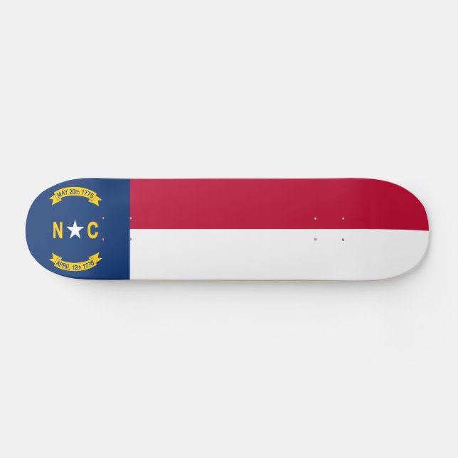 Skateboard Bandera del Estado de Carolina del Norte (Horz)