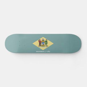 Skateboard Bandera del estado de Delaware