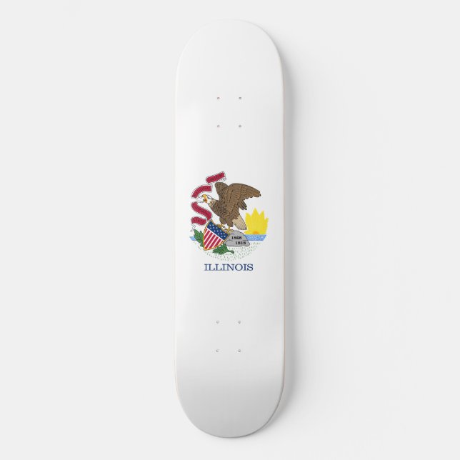 Skateboard Bandera del estado de Illinois (Anverso)