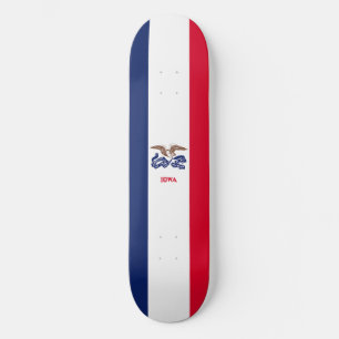 Skateboard Bandera del estado de Iowa