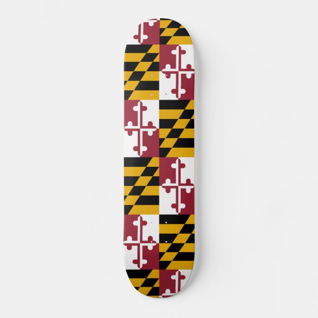 Skateboard Bandera del Estado de Maryland (Anverso)