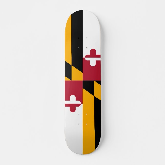 Skateboard Bandera del Estado de Maryland festivo (Anverso )