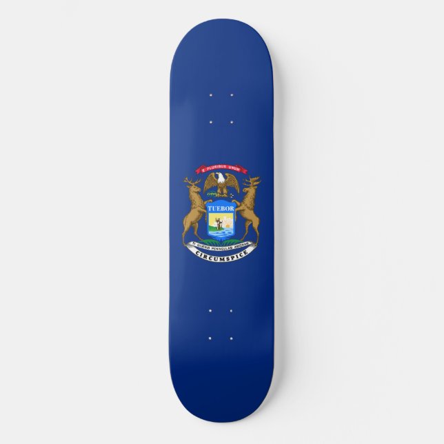 Skateboard Bandera del estado de Michigan (Anverso)