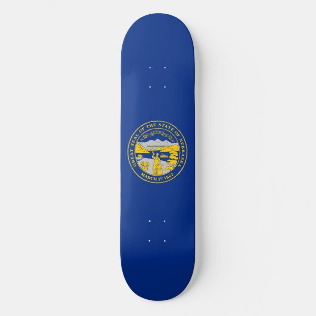 Skateboard Bandera del Estado de Nebraska (Anverso)