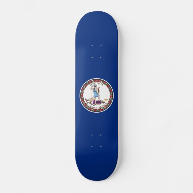 Skateboard Bandera del Estado de Virginia (Anverso)