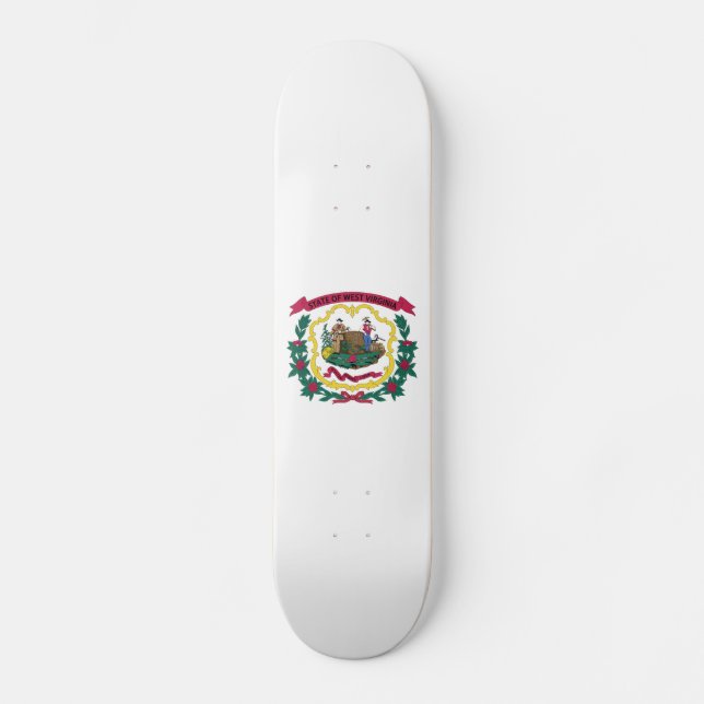 Skateboard Bandera del Estado de Virginia Occidental (Anverso)