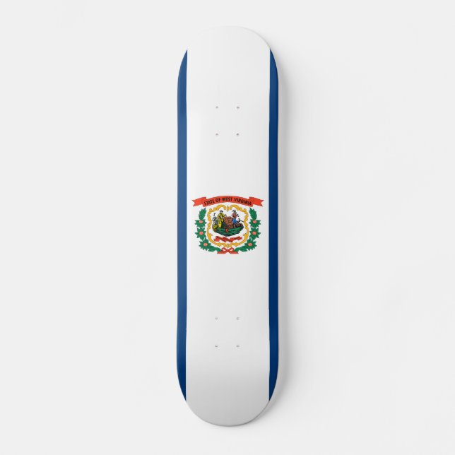 Skateboard Bandera del Estado de Virginia Occidental (Anverso)