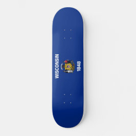 Skateboard Bandera del Estado de Wisconsin