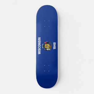 Skateboard Bandera del Estado de Wisconsin
