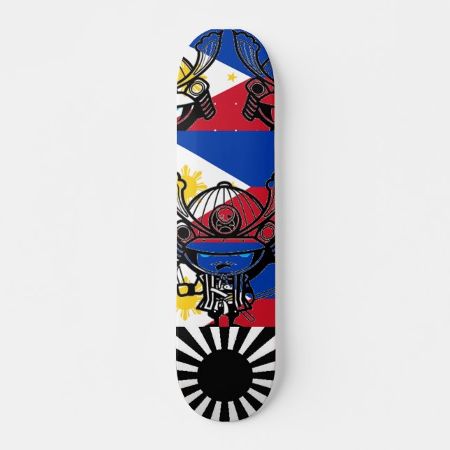 Skateboard bandera del flilipino (Anverso )