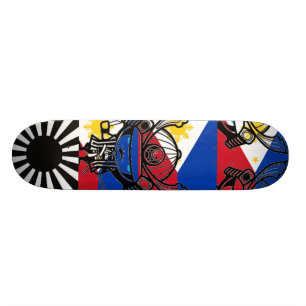Skateboard bandera del flilipino