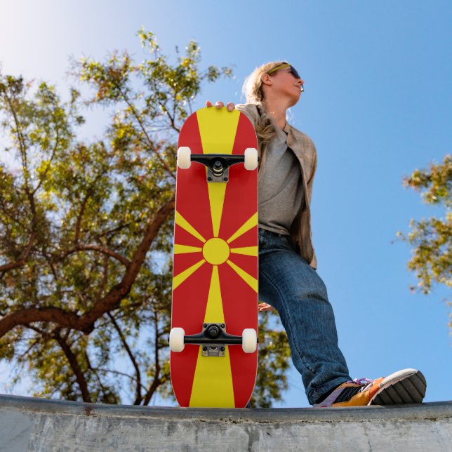 Skateboard Bandera del Norte de Macedonia (Exterior 1)