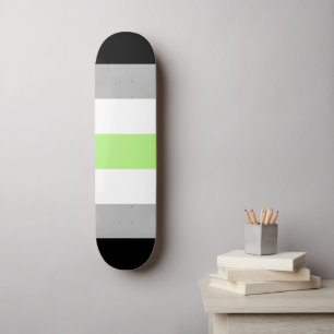 Skateboard Bandera del Orgullo Agénero – Identidad Agénero LG