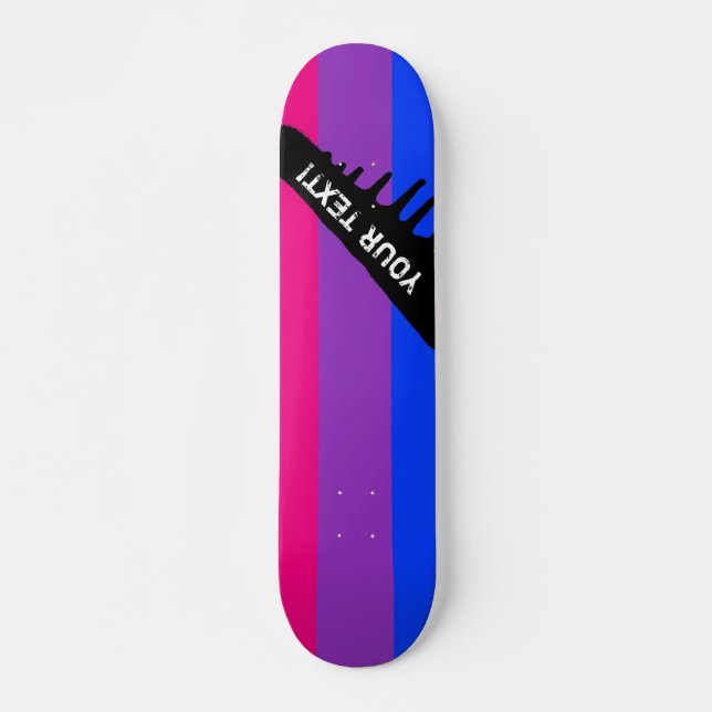 Skateboard Bandera del Orgullo Bisexual (Anverso )