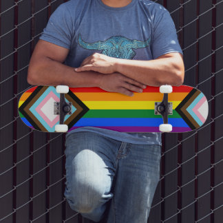 Skateboard Bandera del Orgullo del Progreso LGBTQ+