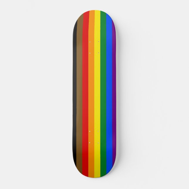 Skateboard Bandera del Orgullo Filadelfia LGBTQ (Anverso)