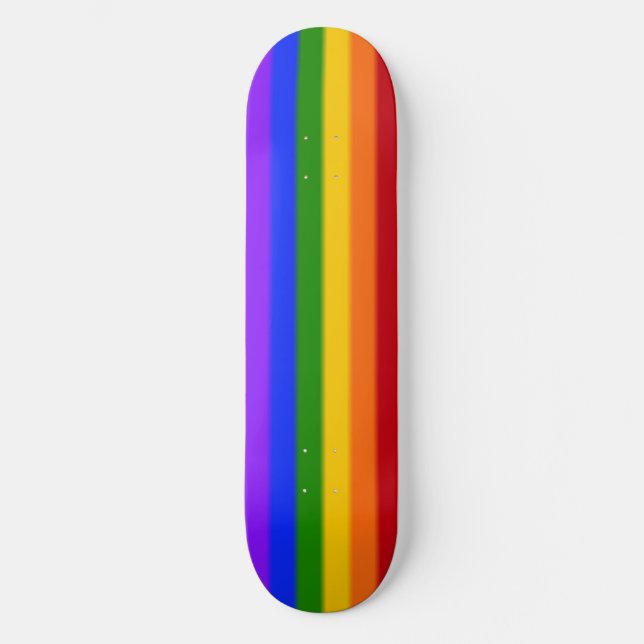 Skateboard Bandera del orgullo gay arcoiris caído (Anverso)