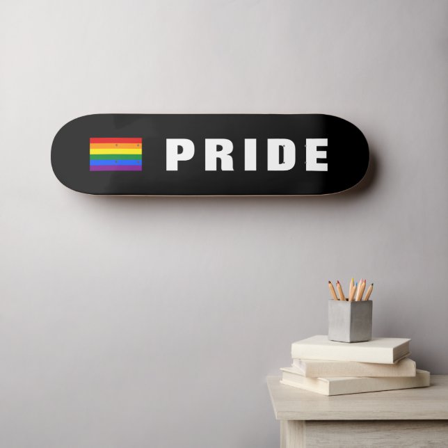 Skateboard Bandera del orgullo gay arcoiris de la comunidad L (Arte de pared (horz))