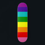 Skateboard Bandera del Orgullo Gilbert Baker Repetir la banda<br><div class="desc">colores originales de orgullo con rosa incluido; patrón de banda repetida; ampliado</div>