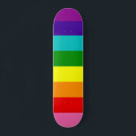 Skateboard Bandera del Orgullo Gilbert Baker Repetir la banda<br><div class="desc">colores originales de orgullo con rosa incluido; patrón de banda repetida; ampliado</div>