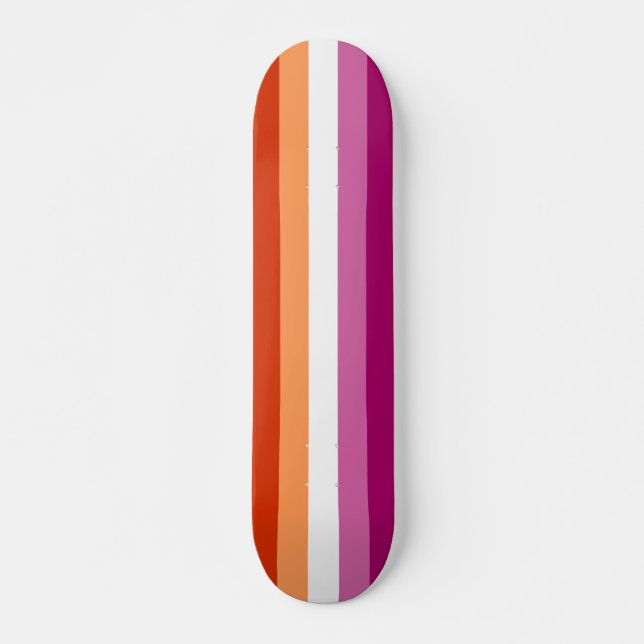 Skateboard Bandera del Orgullo Lesbiano (Anverso )