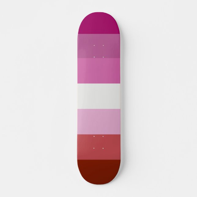 Skateboard Bandera del Orgullo Lesbiano (Anverso )