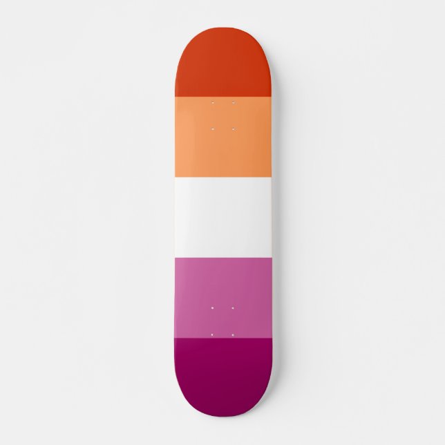 Skateboard Bandera del Orgullo Lesbiano LGBTQ (Anverso )