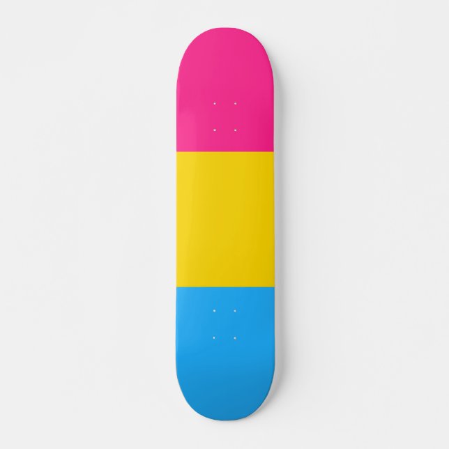 Skateboard Bandera del Orgullo Pansexual (Anverso )