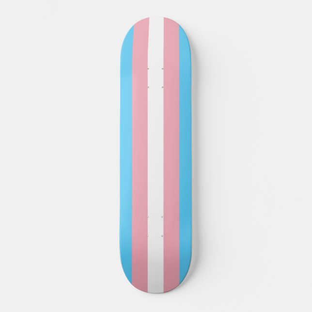 Skateboard Bandera del Orgullo Trans (Orgullo Transgénero) (Anverso)