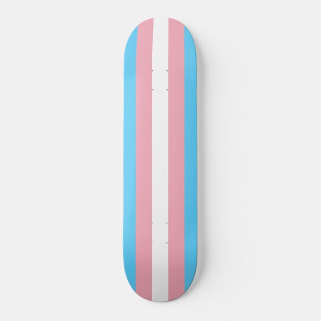 Skateboard Bandera del Orgullo Transgénero (Anverso)