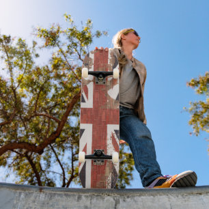 Skateboard Bandera del Reino Unido en Wall Union Jack Británi
