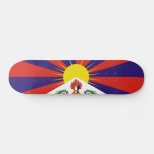 Skateboard Bandera del Tíbet Libre