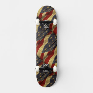 Skateboard Bandera estadounidense angustiada