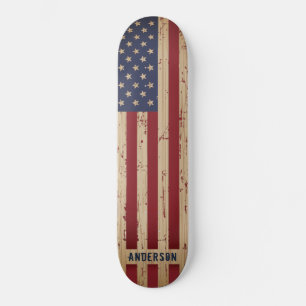 Skateboard Bandera estadounidense patriótica de madera rusa 