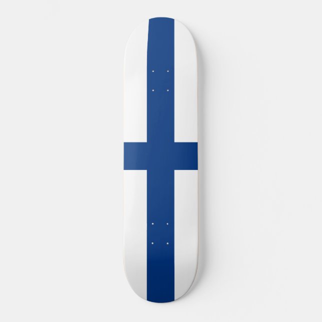 Skateboard Bandera finlandesa (Finlandia) (Anverso)