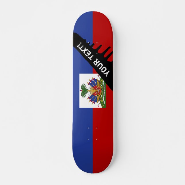 Skateboard Bandera haitiana clásica (Anverso )