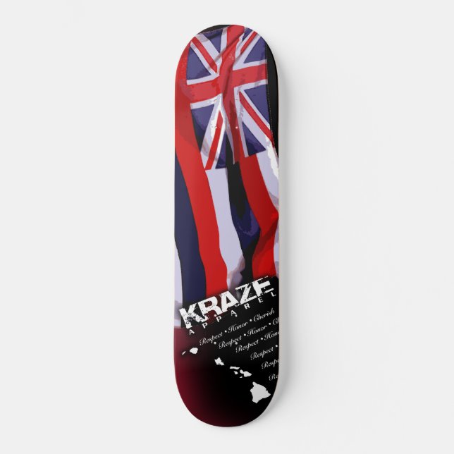 Skateboard Bandera hawaiana (Anverso)