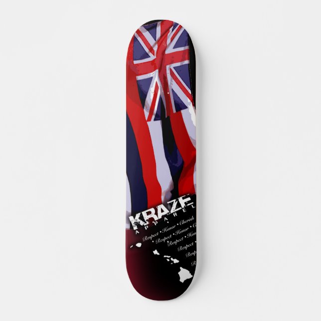 Skateboard Bandera hawaiana 2 (Anverso )