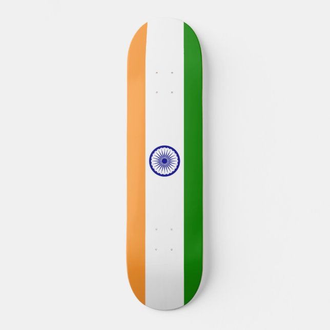 Skateboard Bandera india (India) (país del Asia meridional) ( (Anverso)