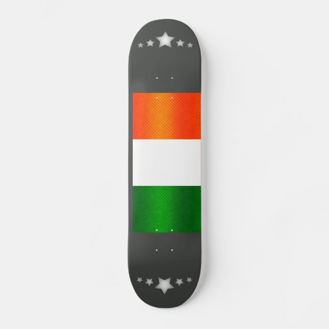 Skateboard Bandera irlandesa moderna despojada (Anverso)