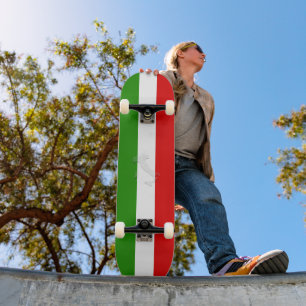 Skateboard bandera italiana