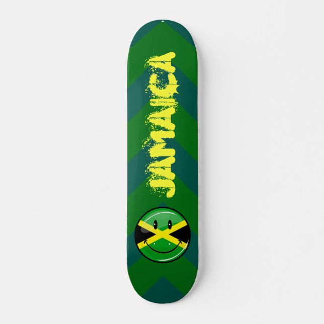 Skateboard Bandera jamaiquina sonriente (Anverso )