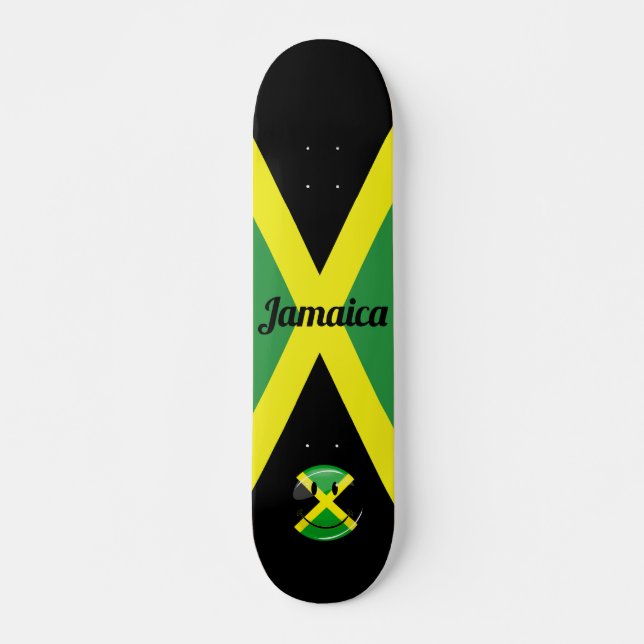 Skateboard Bandera jamaiquina sonriente (Anverso )